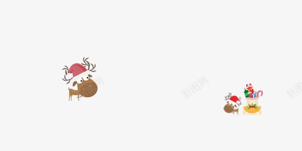 圣诞元素小鹿png免抠素材_新图网 https://ixintu.com 元素 圣诞元素 圣诞礼物 小鹿 礼物