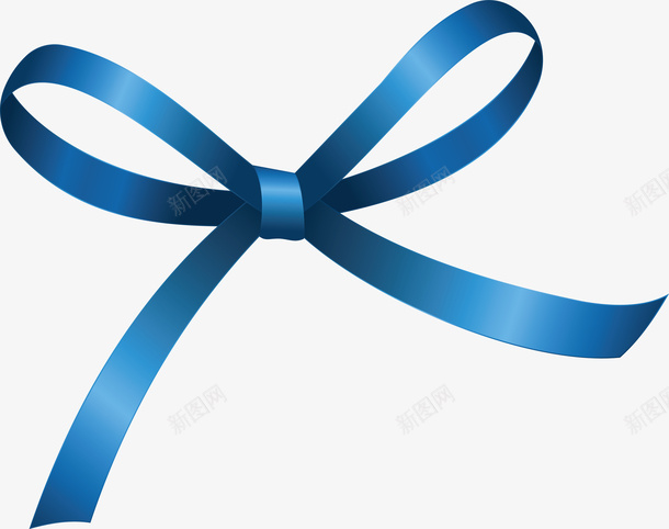 创意蓝色丝带矢量图ai免抠素材_新图网 https://ixintu.com 丝带 丝带设计 创意 打结 蓝色丝带 装饰 矢量图