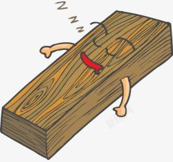 睡觉的木头人素材