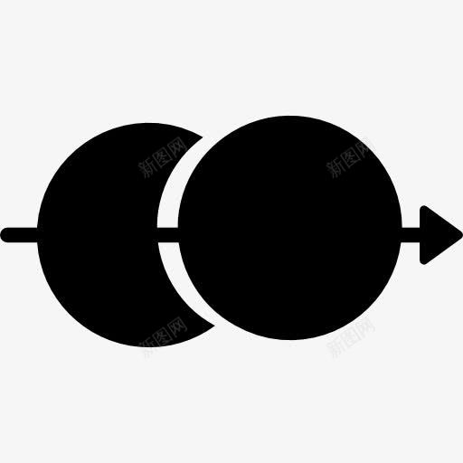 两圈和一个箭头图标png_新图网 https://ixintu.com 右箭头 圆形 皮尔斯 箭 经过 通