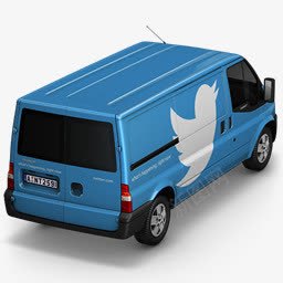 物流汽车和货物twitter图标图标