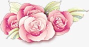 粉色水彩花朵植物装饰素材