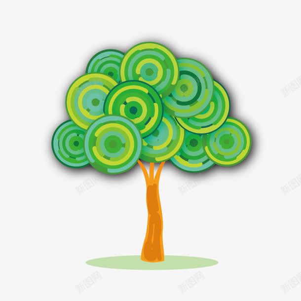 绿色水彩树png免抠素材_新图网 https://ixintu.com 树 水彩树 矢量树
