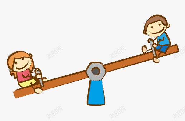 儿童跷跷板png免抠素材_新图网 https://ixintu.com 儿童游乐 儿童玩具 跷跷板