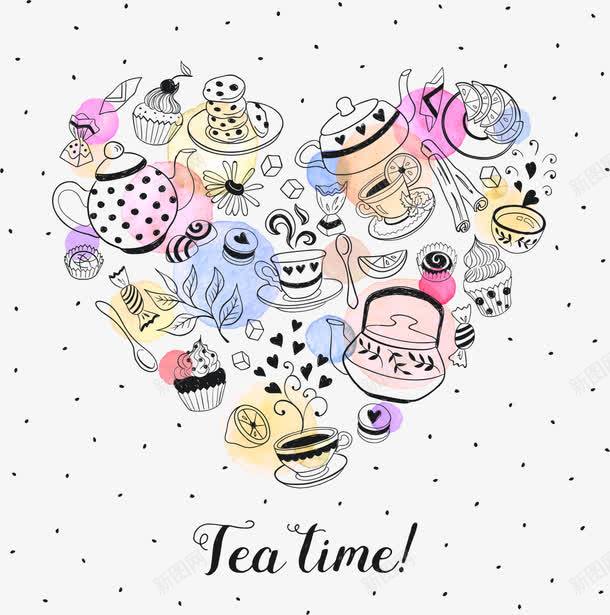 咖啡海报png免抠素材_新图网 https://ixintu.com Tea time 咖啡 咖啡店 海报设计 现代时尚 茶 茶壶茶杯