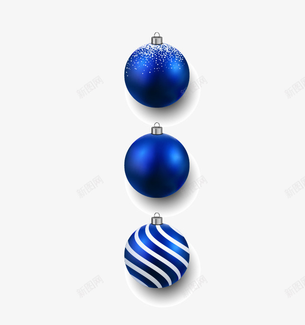 圣诞元素矢量图ai免抠素材_新图网 https://ixintu.com 圣诞氛围 圣诞球 节日元素 蓝色 矢量图