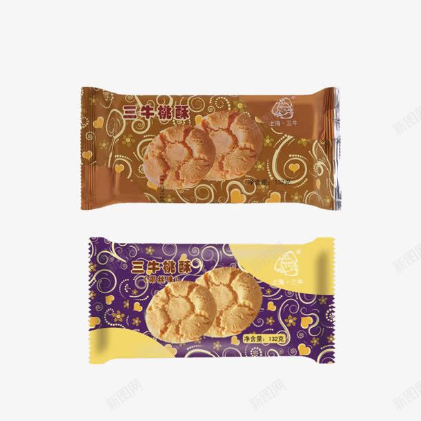 独立包装饼干png免抠素材_新图网 https://ixintu.com 三牛饼干 两种口味饼干 产品实物 饼干独立包装