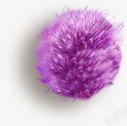 紫色毛绒小球素材