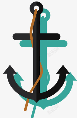 海盗符号金属黑色海盗钩子高清图片