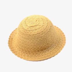 黄色编织帽素材