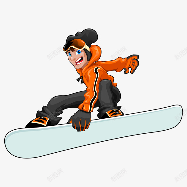 卡通滑雪板矢量图eps免抠素材_新图网 https://ixintu.com 冬季运动 卡通 可爱 滑雪板 男孩 眼镜 矢量图