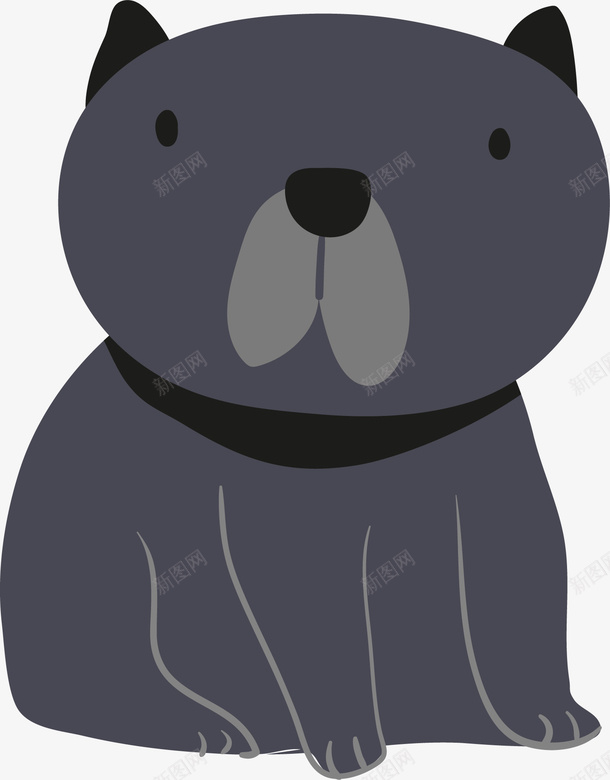 卡通黑熊矢量图ai免抠素材_新图网 https://ixintu.com 卡通动物 卡通手绘 玩偶 装饰图案 黑熊 矢量图