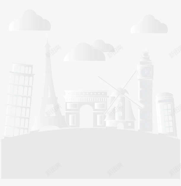 创意立体城市建筑png免抠素材_新图网 https://ixintu.com 城市 建筑 旅游 白色 立体