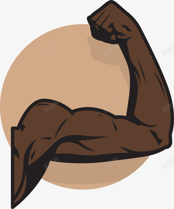 黝黑肌肉手臂标签png免抠素材_新图网 https://ixintu.com 健康 强身健体 肌肉手臂 运动健身 锻炼 黝黑手臂