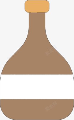 棕色瓶子素材