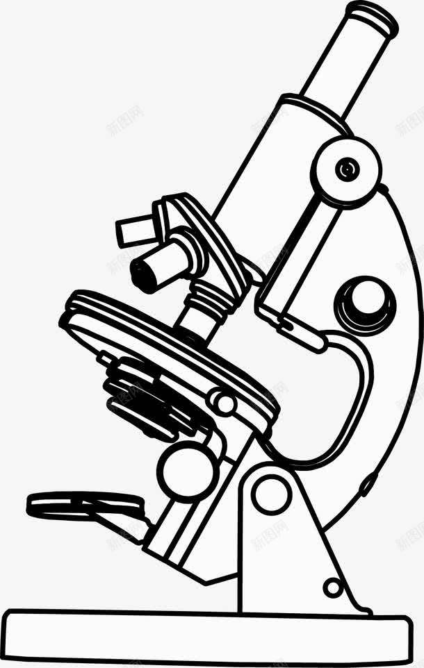 手绘显微镜png免抠素材_新图网 https://ixintu.com 免费矢量下载 手绘显微镜 插画