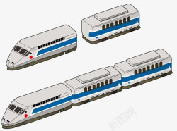 蓝条高铁白色蓝条列车图标高清图片