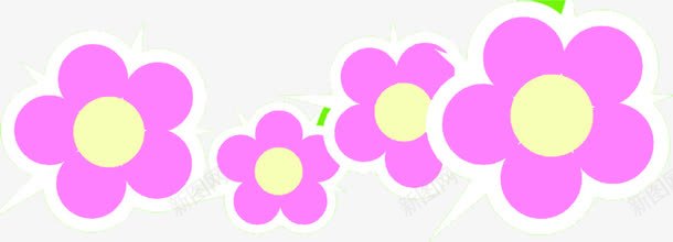粉色卡通创意花朵美景png免抠素材_新图网 https://ixintu.com 创意 卡通 粉色 美景 花朵