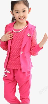 粉色时尚职业套装女孩素材