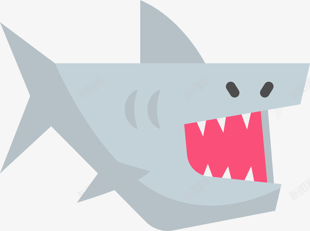 危险鲨鱼矢量图图标eps_新图网 https://ixintu.com 卡通 危险 图标icon 海洋动物 鲨鱼 鲨鱼鳍 矢量图