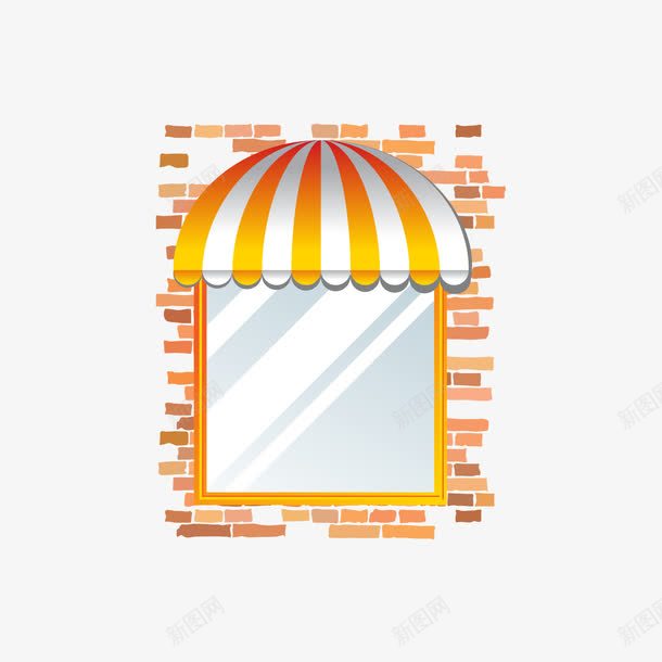 黄色的雨篷和窗户png免抠素材_新图网 https://ixintu.com 日用 窗户 雨篷 黄色