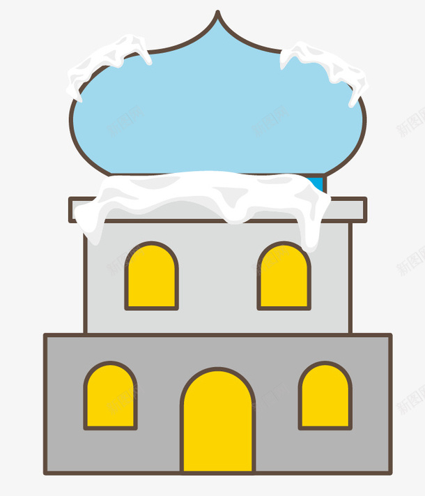 蓝色箭塔房子屋顶积雪矢量图ai免抠素材_新图网 https://ixintu.com 免费 免费素材 堆满积雪 屋顶 屋顶积雪 箭塔房子 蓝色 设计 设计素材 矢量图