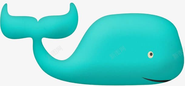 蓝色可爱小鲸鱼png免抠素材_新图网 https://ixintu.com 可爱小鲸鱼 图案设计 蓝色鲸鱼 鲸鱼
