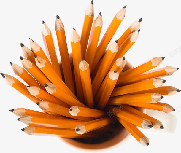 笔筒与铅笔png免抠素材_新图网 https://ixintu.com 学习用品 棕色 笔筒 铅笔