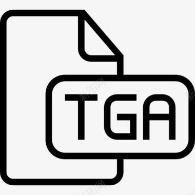TGA文件类型界面符号的轮廓图标图标