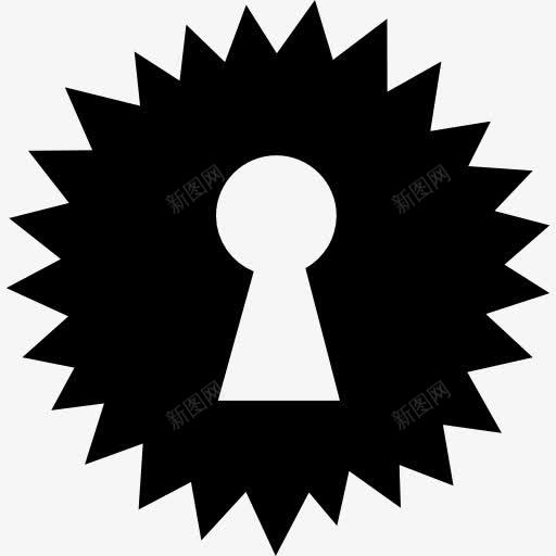 小孔对商业标签图标png_新图网 https://ixintu.com 商业 商务 圆形 形状 标签 符号 钥匙孔 锁孔
