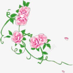 玫瑰花插画背景素材