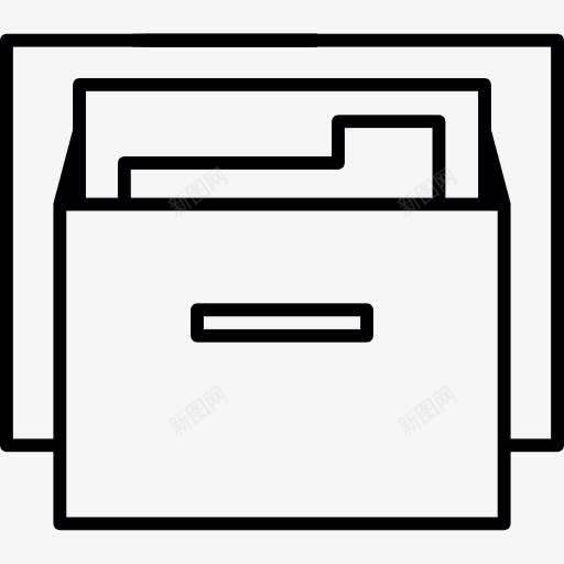 文件箱图标png_新图网 https://ixintu.com 容器 文件 纸板箱