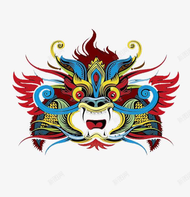 龙png免抠素材_新图网 https://ixintu.com 中国剪纸 中国龙 彩色龙