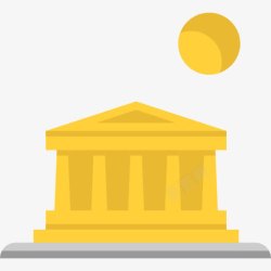 帕特农神庙图标高清图片