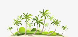 卡通海南绿色椰子树素材