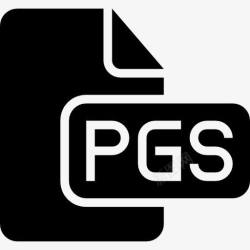 文件类型填写PGS的黑色界面符号图标高清图片