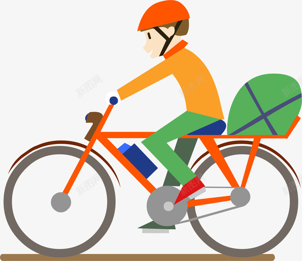 骑单车绿色出行矢量图ai免抠素材_新图网 https://ixintu.com 绿色出行 自行车 运动PNG 郊游 骑单车 矢量图