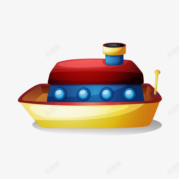 儿童玩具船png免抠素材_新图网 https://ixintu.com 儿童玩具 卡通玩具 玩具船