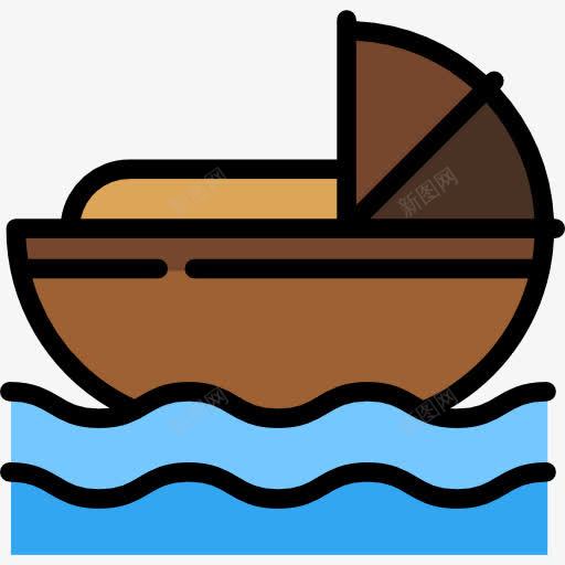 漂流的船png免抠素材_新图网 https://ixintu.com 卡通 手绘 河流 船只