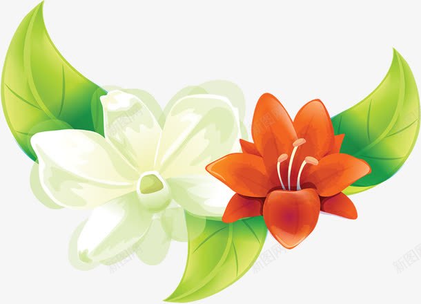 唯美彩色卡通花朵植物png免抠素材_新图网 https://ixintu.com 卡通 彩色 植物 花朵
