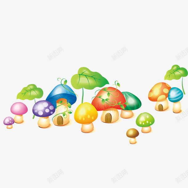 卡通蘑菇装饰png免抠素材_新图网 https://ixintu.com 卡通 卡通蘑菇 装饰