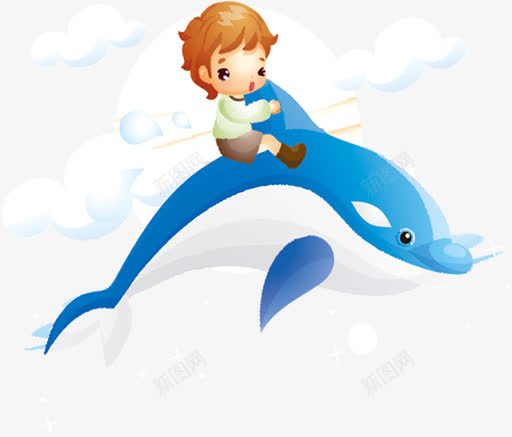 蓝色鲸鱼儿童遨游png免抠素材_新图网 https://ixintu.com 儿童 蓝色 遨游 鲸鱼