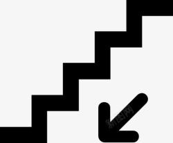 stairs下来楼梯AIGA符号标志图标高清图片