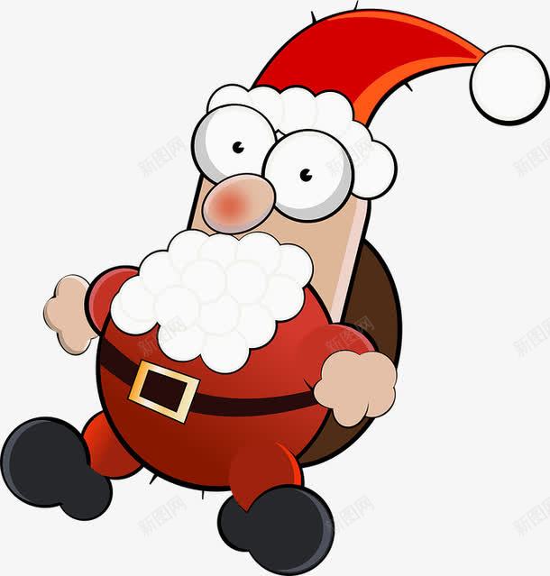 一个背包的圣诞老人png免抠素材_新图网 https://ixintu.com 皮带 礼物 红帽子