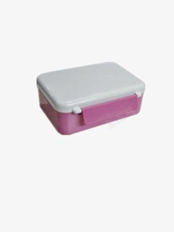 阃侀白粉色塑料饭盒高清图片