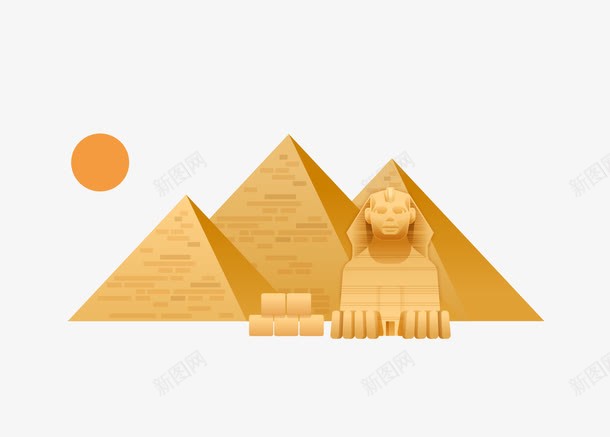 金字塔矢量图eps免抠素材_新图网 https://ixintu.com 埃及金字塔 建筑 金字塔 矢量图