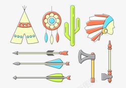 印第安人狩猎工具素材