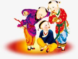 彩色中国画素材