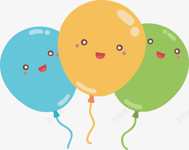三只卡通气球矢量图eps免抠素材_新图网 https://ixintu.com 三个气球 卡通气球 可爱的气球 气球 气球束 矢量png 矢量图