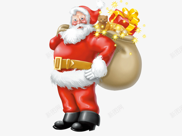 背礼物的圣诞老人png免抠素材_新图网 https://ixintu.com 圣诞 礼盒 老人 背礼物